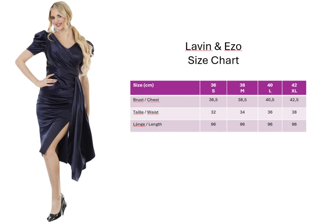 Midi-Abendkleid aus Satin mit V-Ausschnitt und Bindegürtel 6
