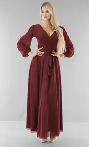 Glam Abendkleid aus Glitzer-Tüll mit langen Ärmeln 2